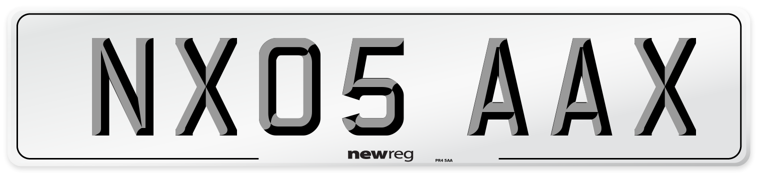 NX05 AAX Number Plate from New Reg
